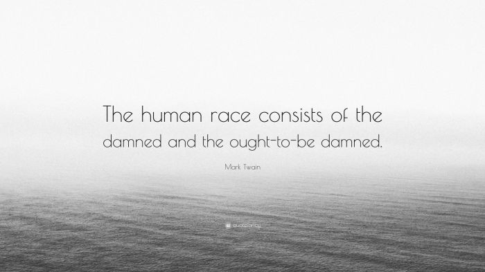 Mark twain the damned human race