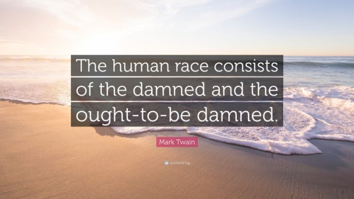 Mark twain the damned human race