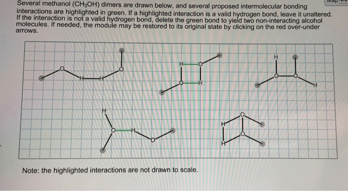 Several methanol dimers are drawn below