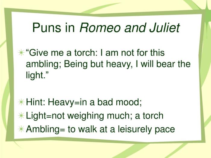 Puns in romeo and juliet act 1