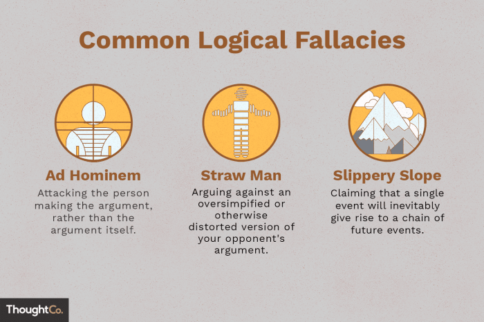 Logical fallacies in the crucible