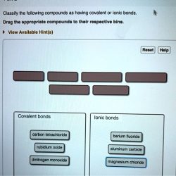 Classify the following compounds as ionic or covalent