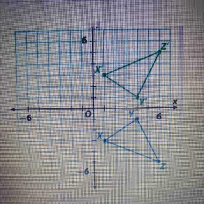 Which algebraic rule describes the transformation